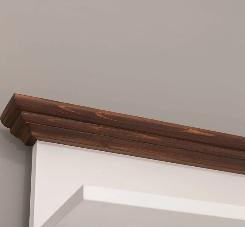 Garderobe aus Massivholz mit 6 Haken und 2 Staufächern - Holzkontrast