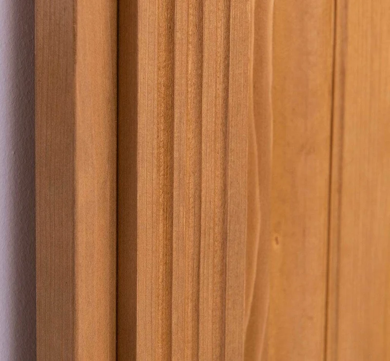 Garderobe aus Massivholz mit 6 Haken und 2 Staufächern - Holzkontrast