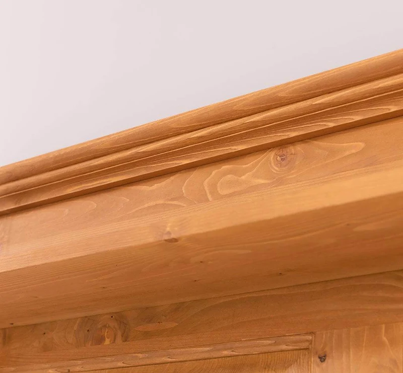 Garderobe aus Massivholz mit 6 Haken und 2 Staufächern - Holzkontrast