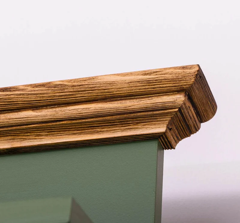 Garderobe aus Massivholz mit 6 Haken und 2 Staufächern - Holzkontrast