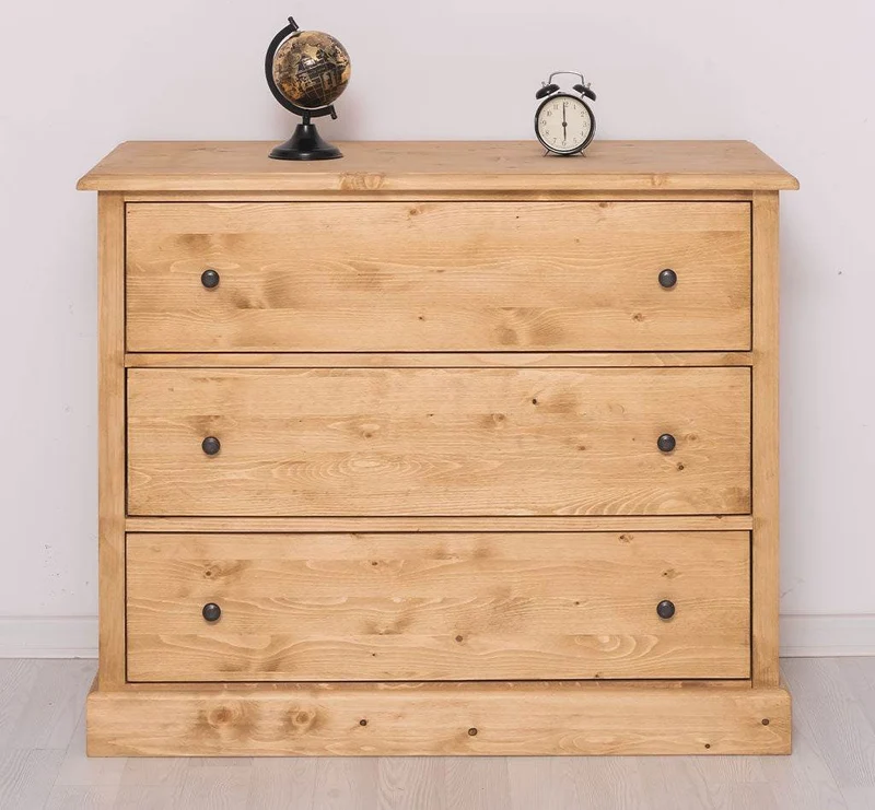 Kommode aus Massivholz mit 3 Schubladen | Sideboard in verschiedenen Farben