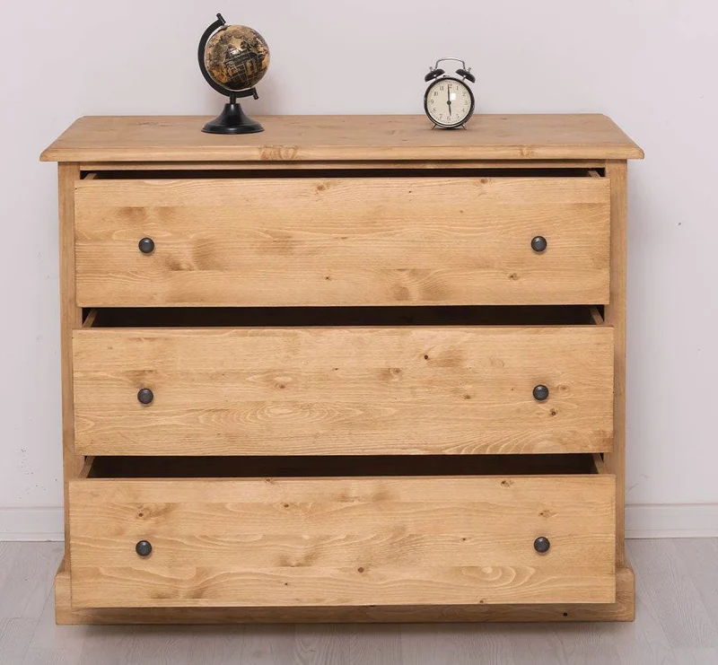 Kommode aus Massivholz mit 3 Schubladen | Sideboard in verschiedenen Farben