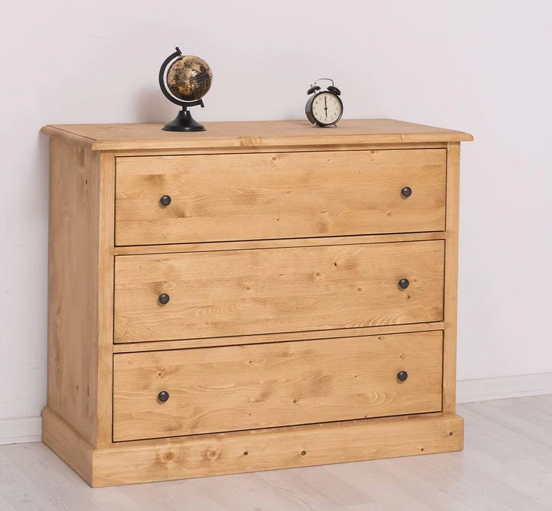 Kommode aus Massivholz mit 3 Schubladen | Sideboard in verschiedenen Farben