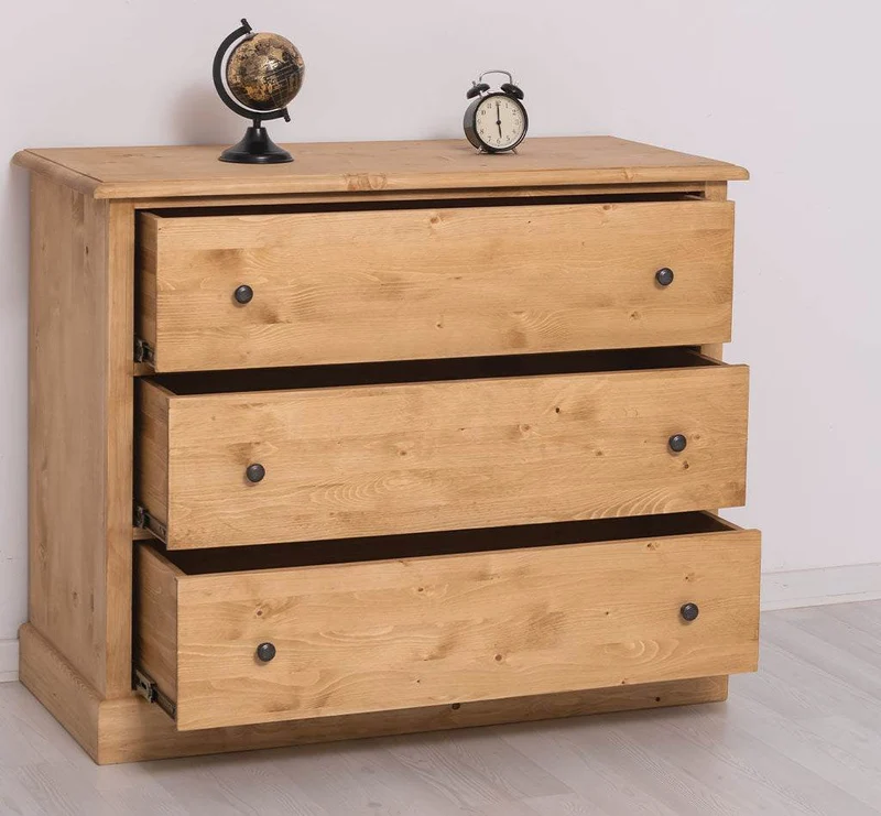 Kommode aus Massivholz mit 3 Schubladen | Sideboard in verschiedenen Farben
