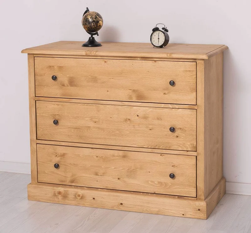 Kommode aus Massivholz mit 3 Schubladen | Sideboard in verschiedenen Farben