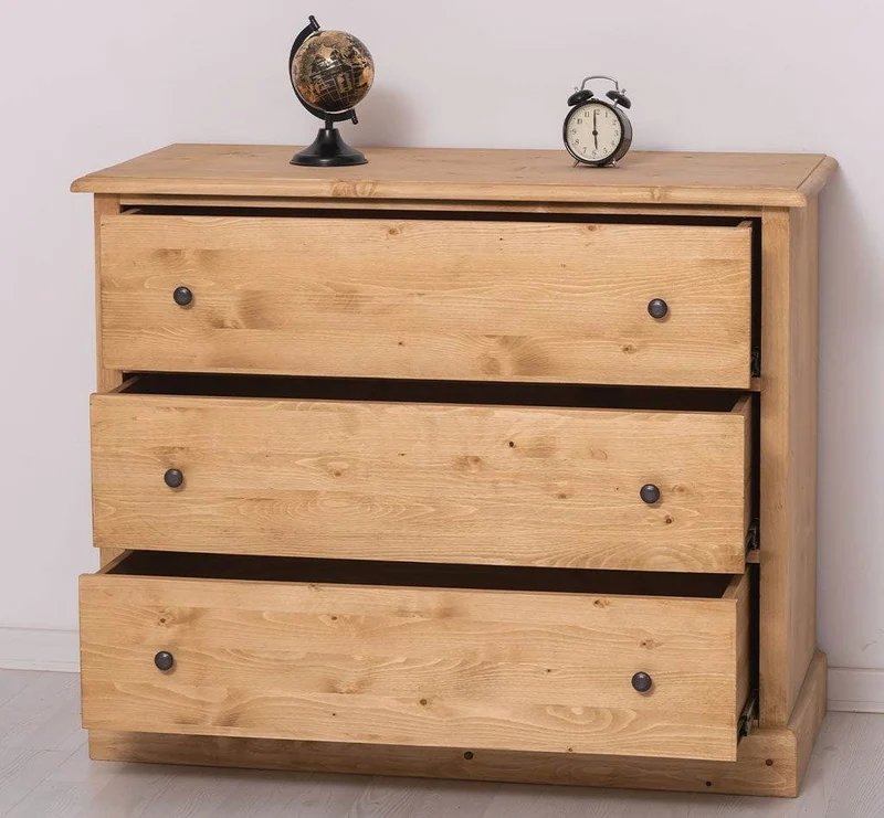 Kommode aus Massivholz mit 3 Schubladen | Sideboard in verschiedenen Farben