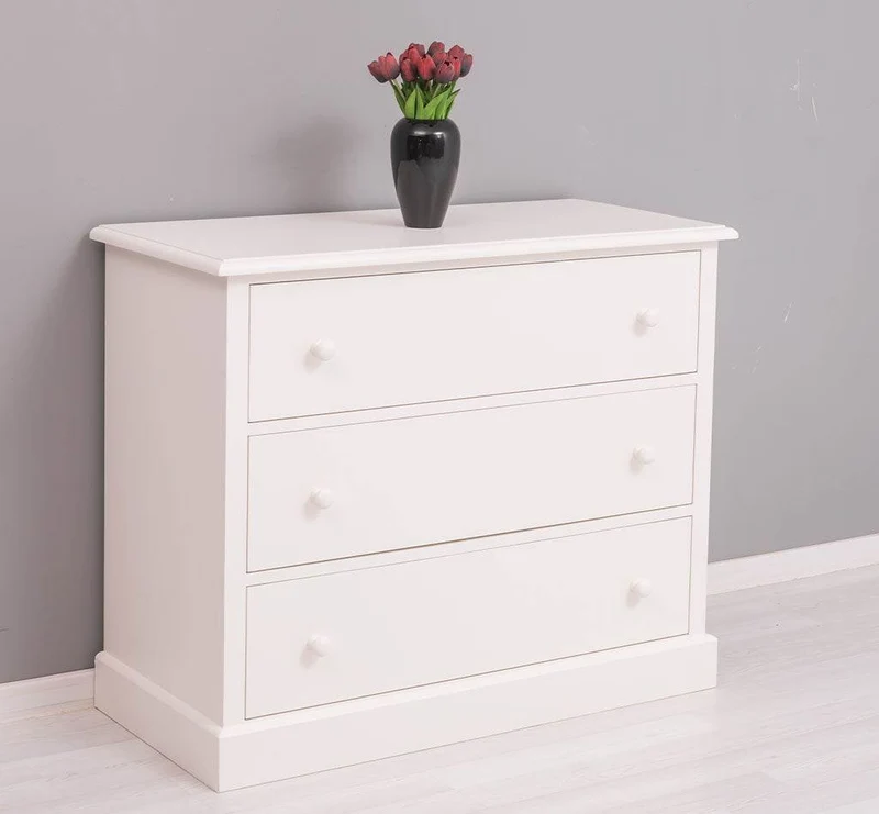 Kommode aus Massivholz mit 3 Schubladen | Sideboard in verschiedenen Farben