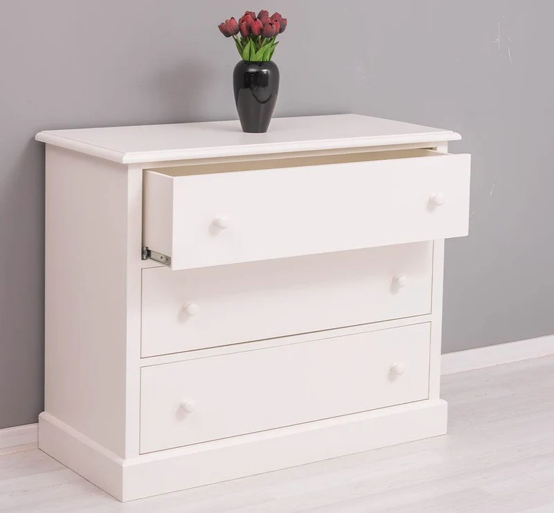 Kommode aus Massivholz mit 3 Schubladen | Sideboard in verschiedenen Farben