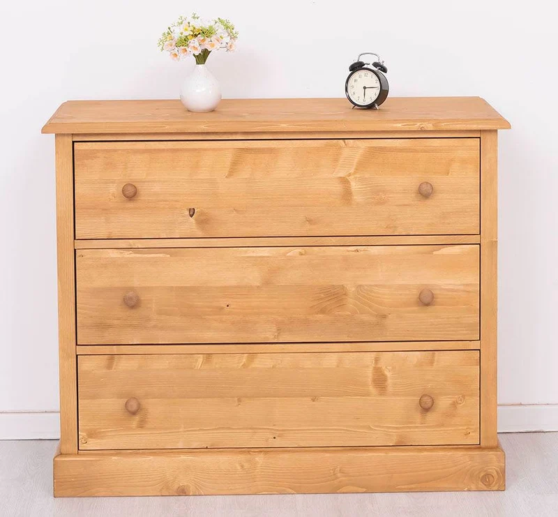 Kommode aus Massivholz mit 3 Schubladen | Sideboard in verschiedenen Farben