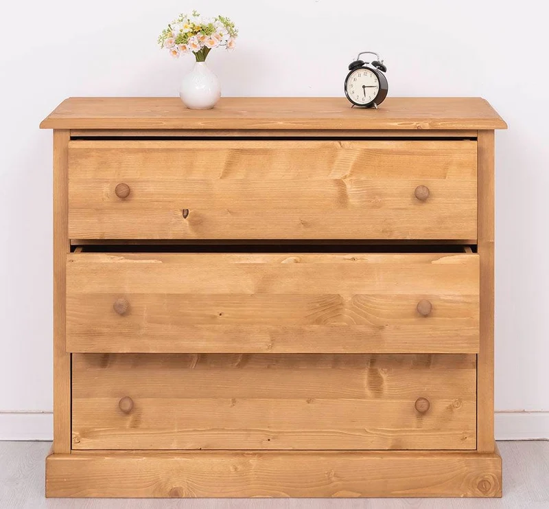 Kommode aus Massivholz mit 3 Schubladen | Sideboard in verschiedenen Farben