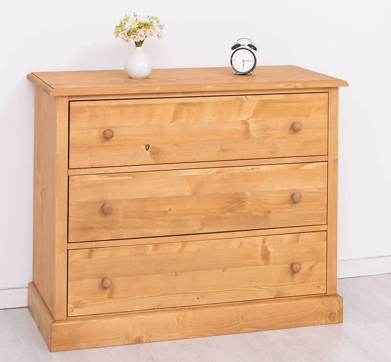 Kommode aus Massivholz mit 3 Schubladen | Sideboard in verschiedenen Farben