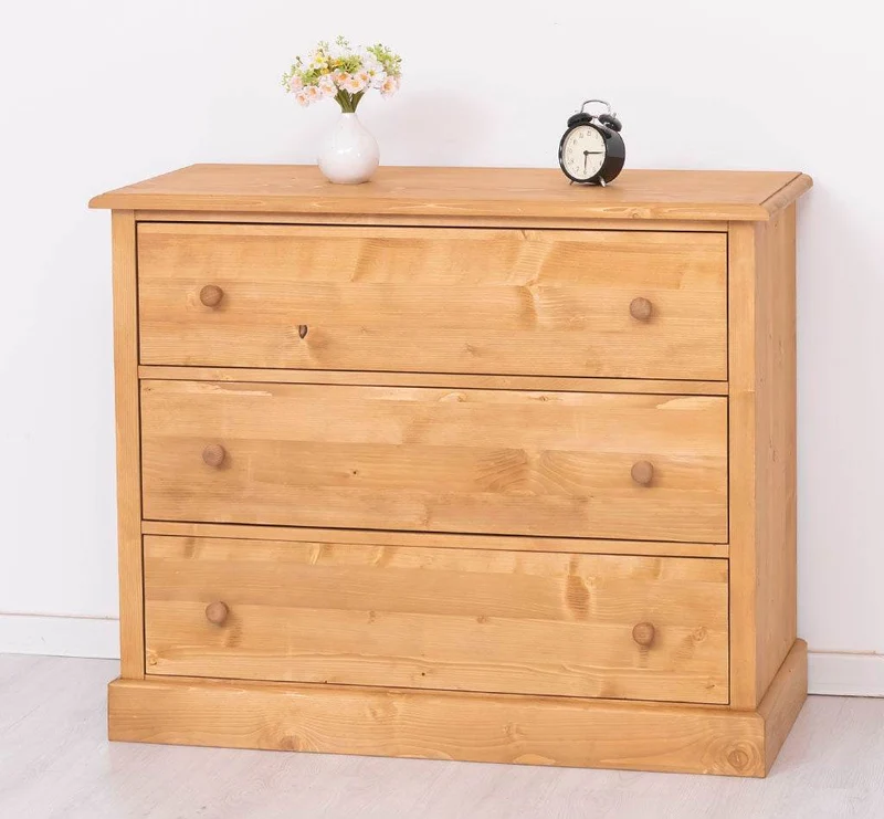 Kommode aus Massivholz mit 3 Schubladen | Sideboard in verschiedenen Farben