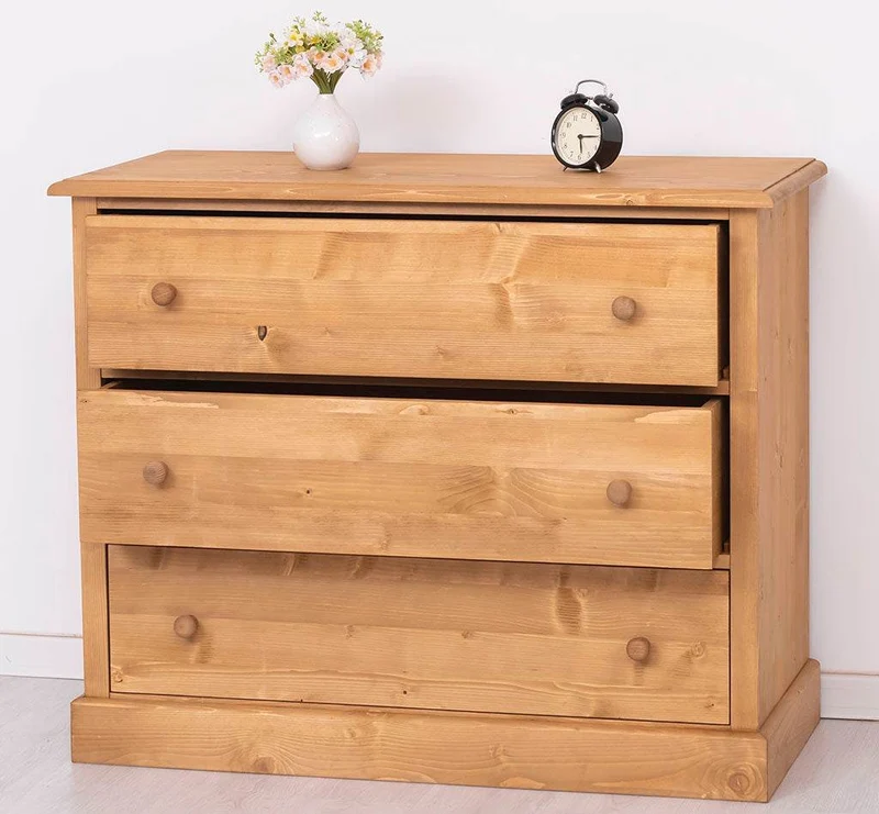 Kommode aus Massivholz mit 3 Schubladen | Sideboard in verschiedenen Farben