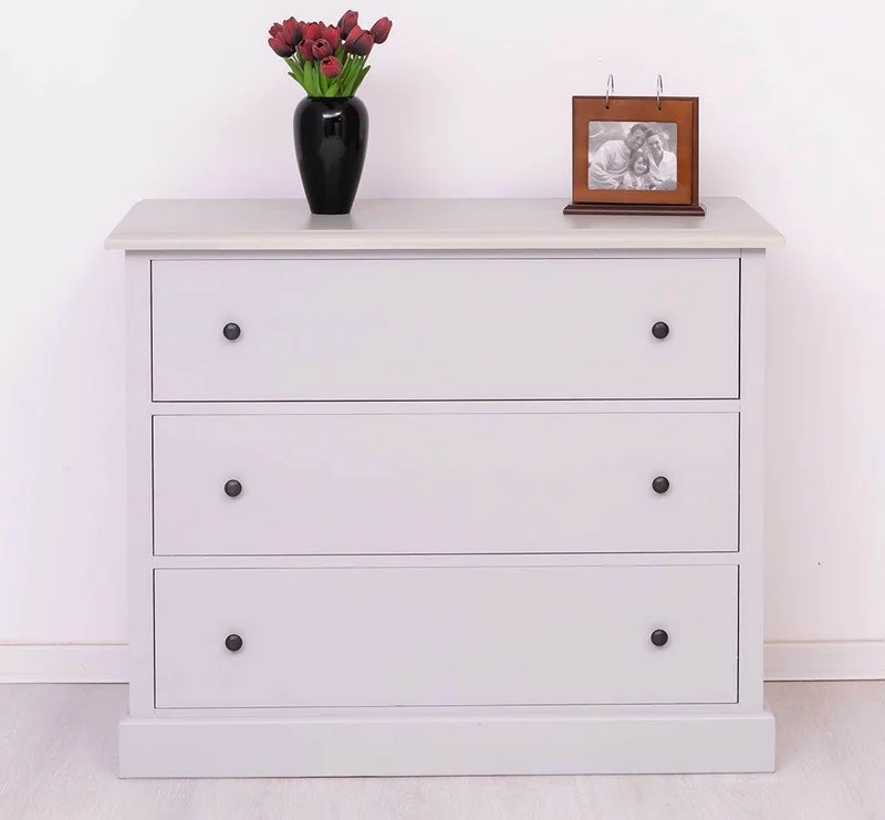 Kommode aus Massivholz mit 3 Schubladen | Sideboard in verschiedenen Farben