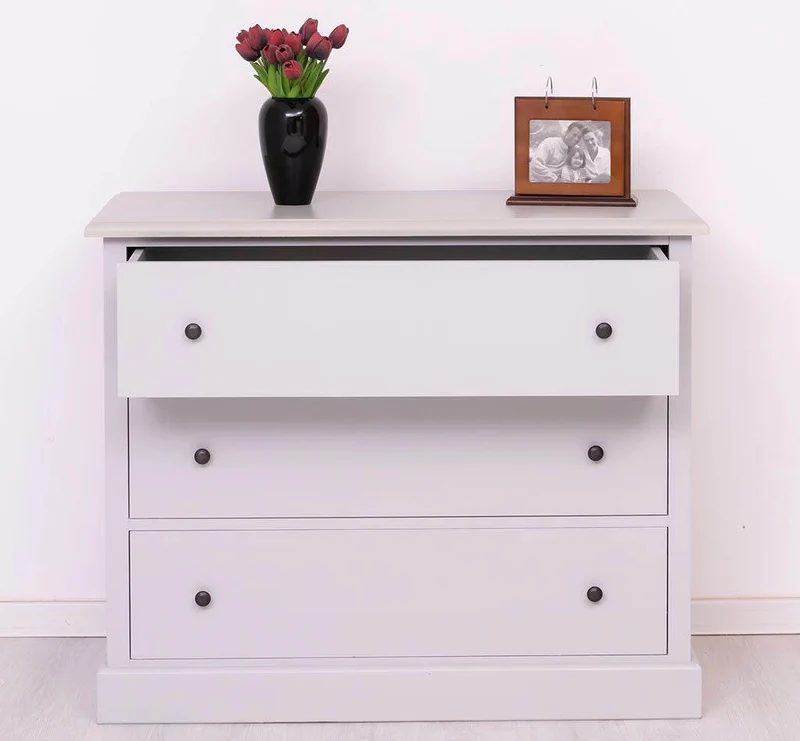 Kommode aus Massivholz mit 3 Schubladen | Sideboard in verschiedenen Farben