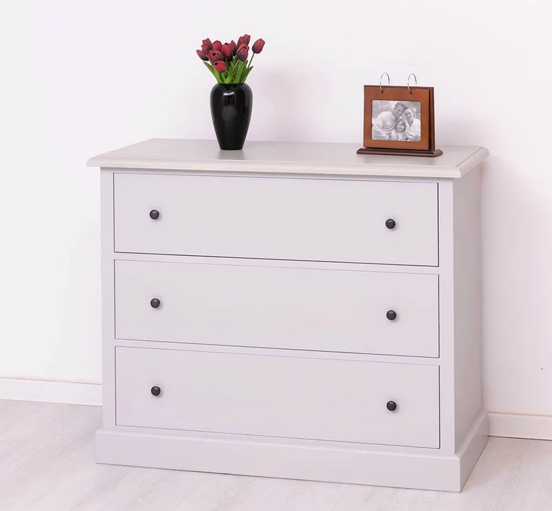 Kommode aus Massivholz mit 3 Schubladen | Sideboard in verschiedenen Farben