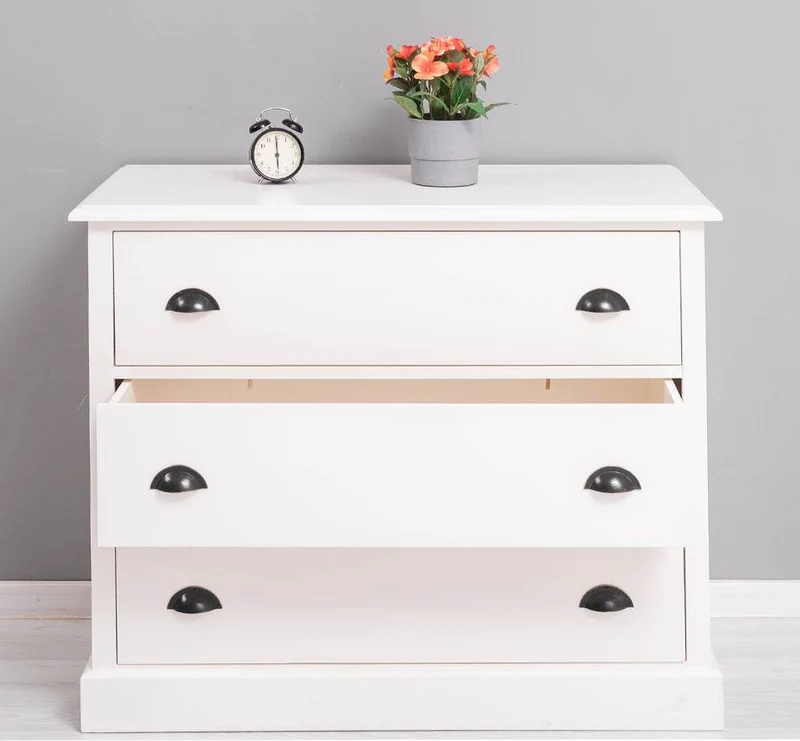 Kommode aus Massivholz mit 3 Schubladen | Sideboard in verschiedenen Farben