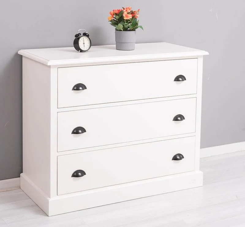 Kommode aus Massivholz mit 3 Schubladen | Sideboard in verschiedenen Farben