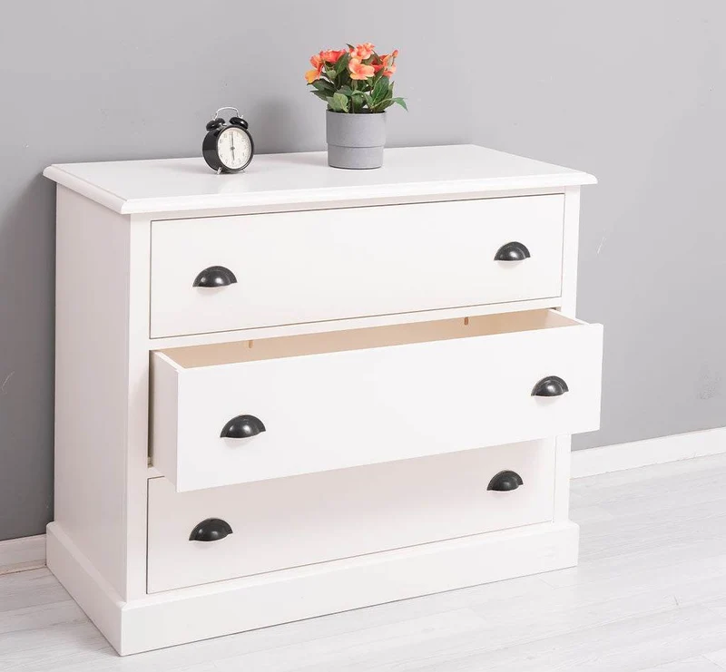 Kommode aus Massivholz mit 3 Schubladen | Sideboard in verschiedenen Farben
