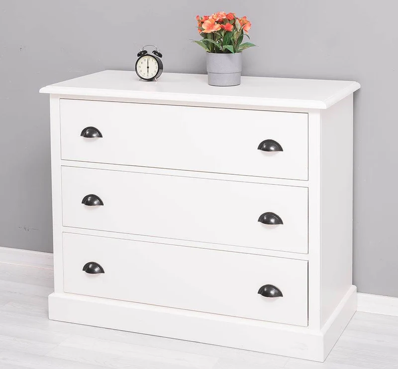 Kommode aus Massivholz mit 3 Schubladen | Sideboard in verschiedenen Farben