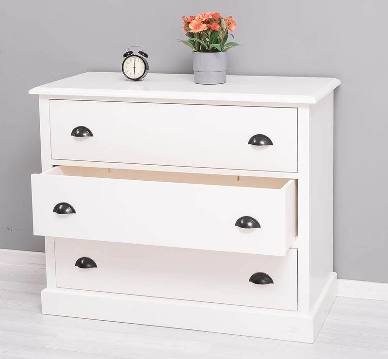 Kommode aus Massivholz mit 3 Schubladen | Sideboard in verschiedenen Farben
