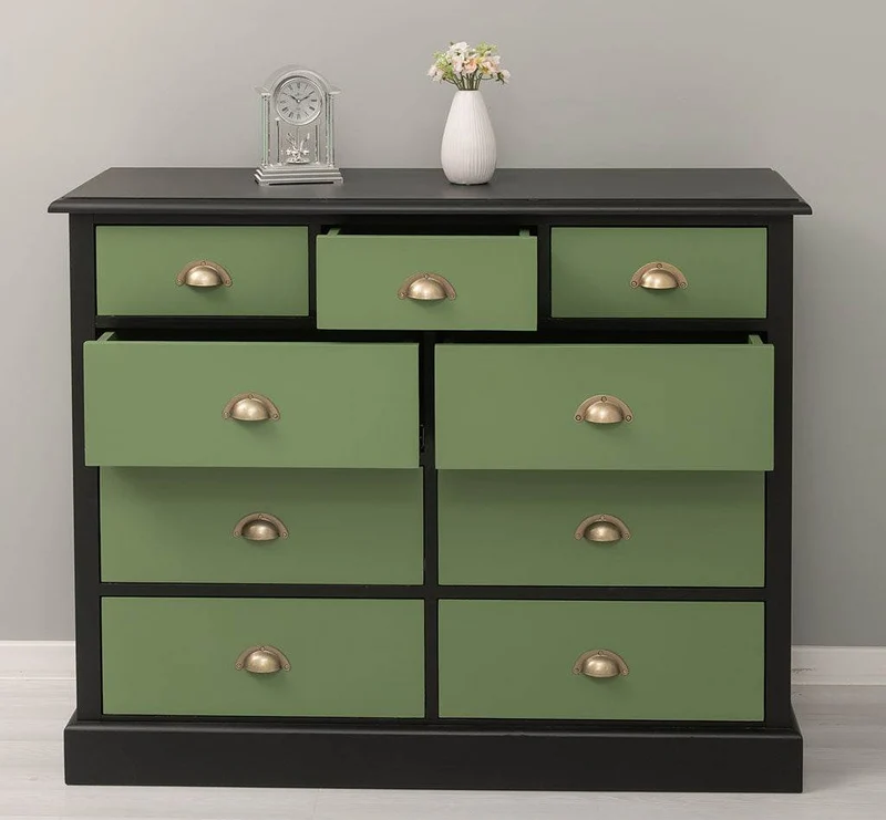 Kommode aus Massivholz | Sideboard mit 9 Schubladen