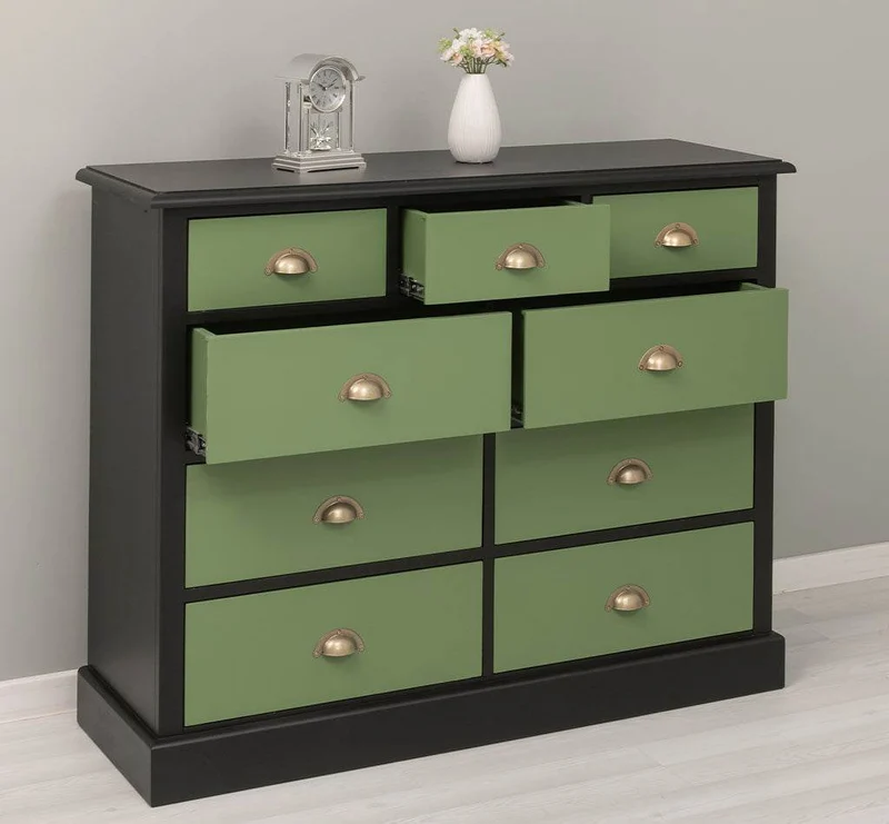 Kommode aus Massivholz | Sideboard mit 9 Schubladen