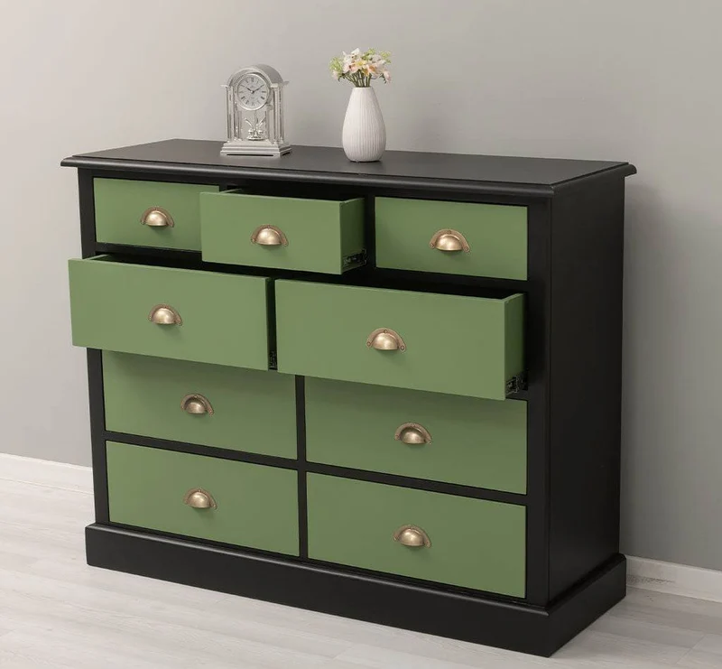 Kommode aus Massivholz | Sideboard mit 9 Schubladen