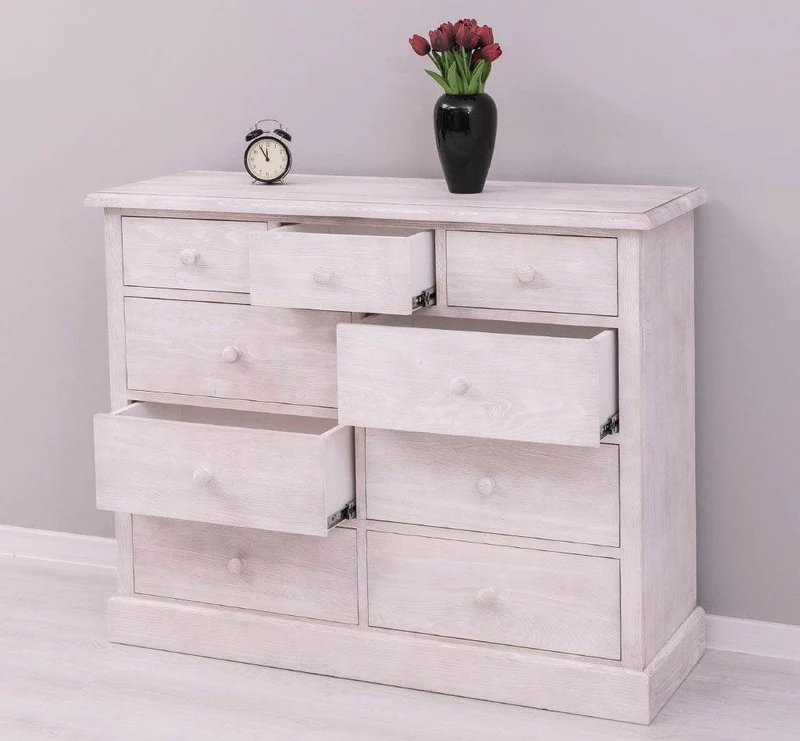 Kommode aus Massivholz | Sideboard mit 9 Schubladen