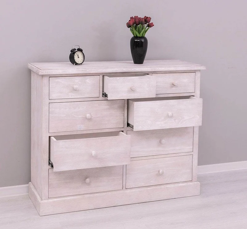 Kommode aus Massivholz | Sideboard mit 9 Schubladen