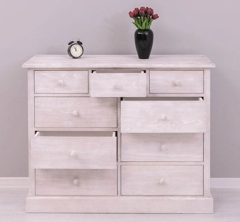 Kommode aus Massivholz | Sideboard mit 9 Schubladen