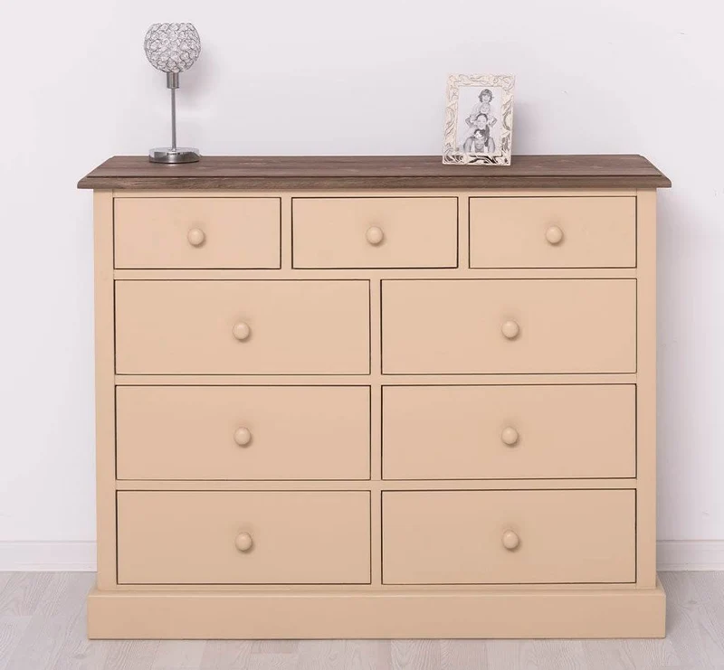 Kommode aus Massivholz | Sideboard mit 9 Schubladen