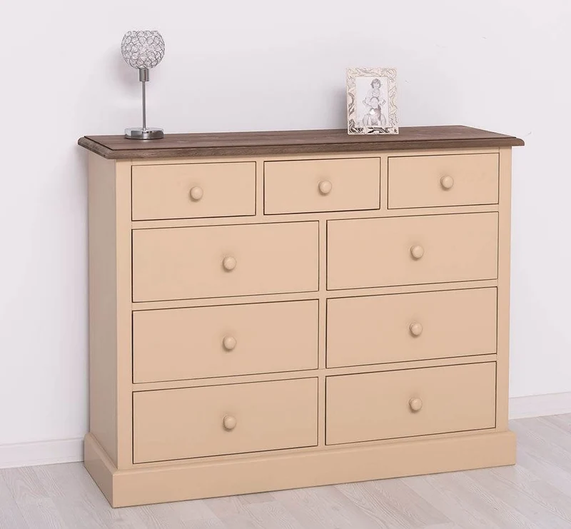 Kommode aus Massivholz | Sideboard mit 9 Schubladen