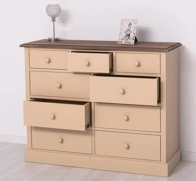 Kommode aus Massivholz | Sideboard mit 9 Schubladen