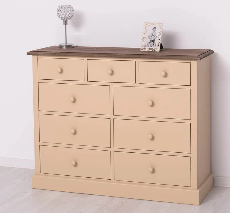 Kommode aus Massivholz | Sideboard mit 9 Schubladen