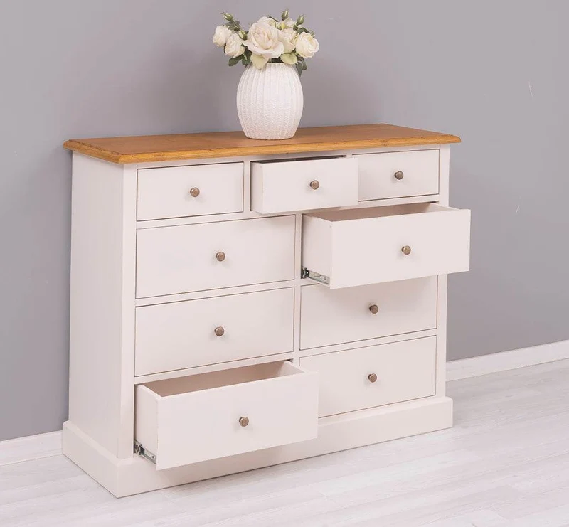Kommode aus Massivholz | Sideboard mit 9 Schubladen