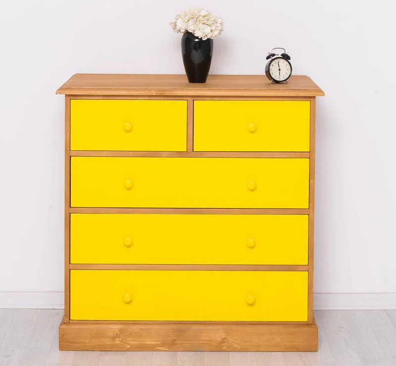 Landhauskommode aus Massivholz - Sideboard mit 5 Schubladen