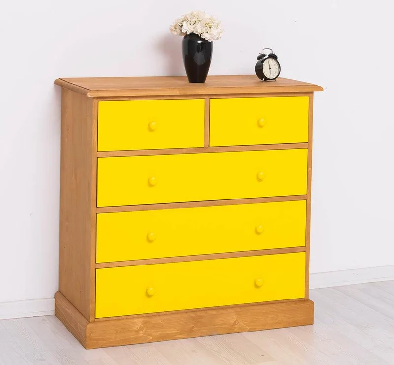 Landhauskommode aus Massivholz - Sideboard mit 5 Schubladen
