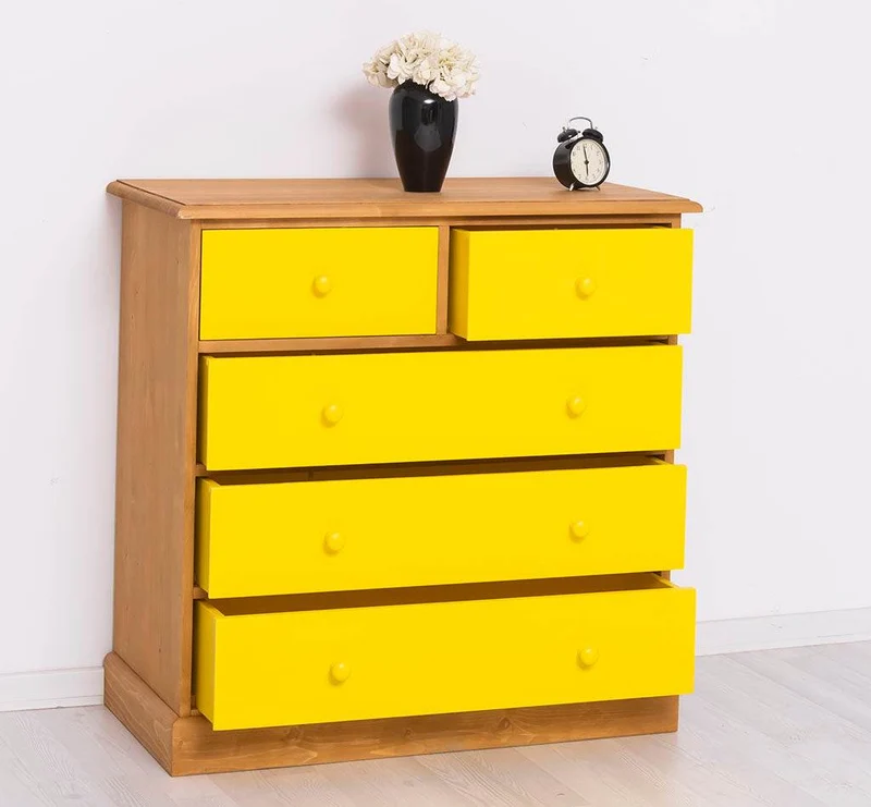 Landhauskommode aus Massivholz - Sideboard mit 5 Schubladen