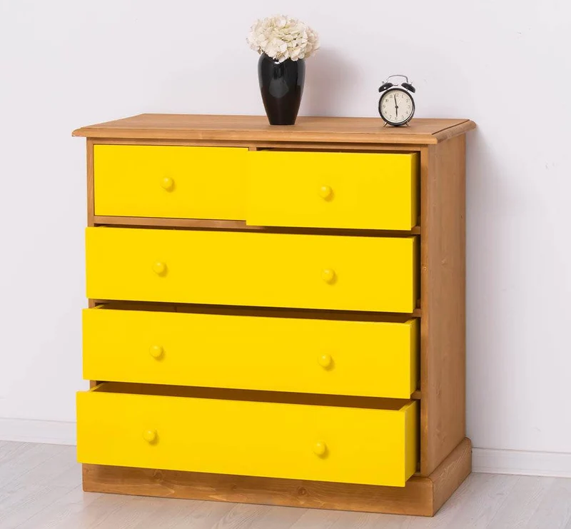Landhauskommode aus Massivholz - Sideboard mit 5 Schubladen
