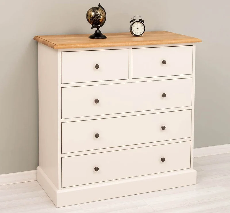Landhauskommode aus Massivholz - Sideboard mit 5 Schubladen