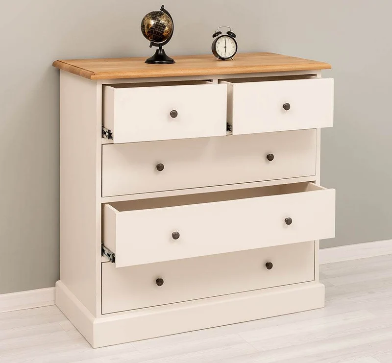 Landhauskommode aus Massivholz - Sideboard mit 5 Schubladen