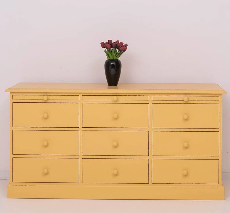 Große Landhauskommode mit neun Schubladen - Sideboard in verschiedenen Farben