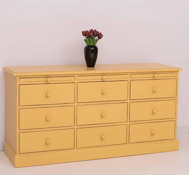 Große Landhauskommode mit neun Schubladen - Sideboard in verschiedenen Farben