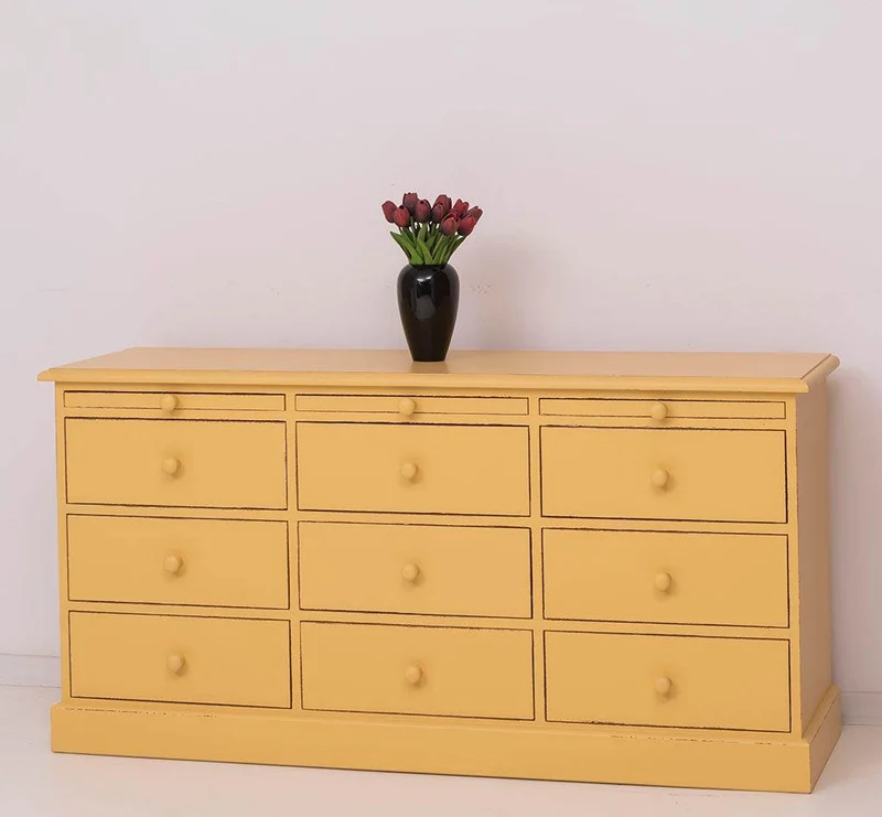 Große Landhauskommode mit neun Schubladen - Sideboard in verschiedenen Farben