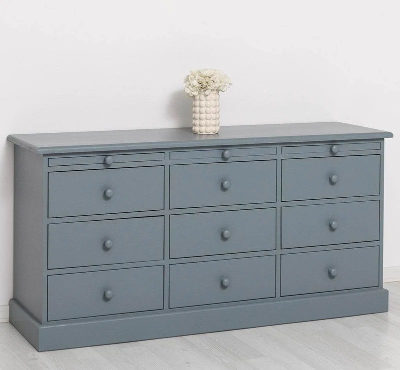 Große Landhauskommode mit neun Schubladen - Sideboard in verschiedenen Farben