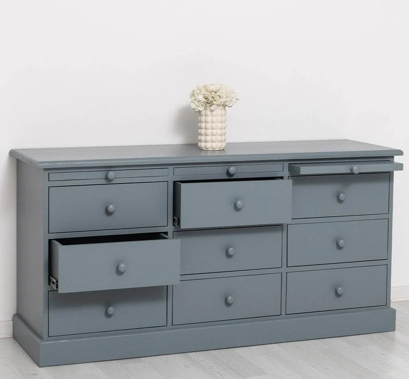 Große Landhauskommode mit neun Schubladen - Sideboard in verschiedenen Farben