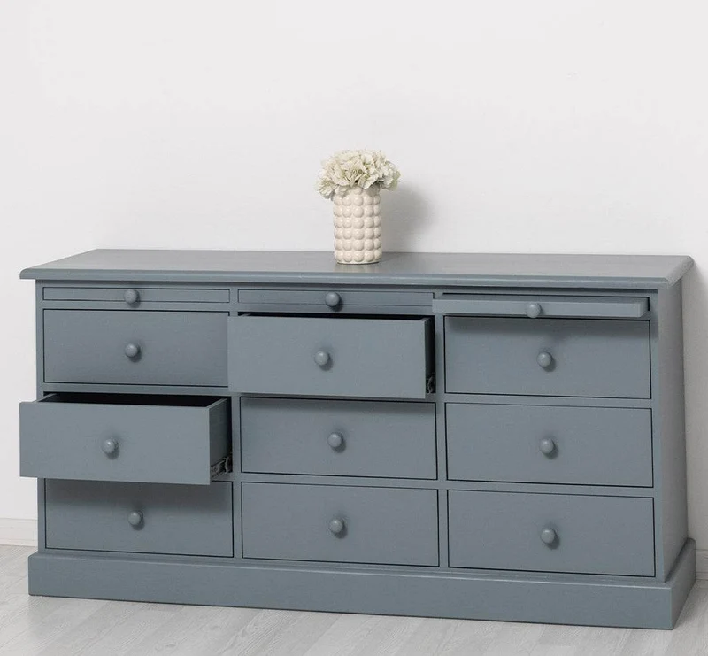 Große Landhauskommode mit neun Schubladen - Sideboard in verschiedenen Farben