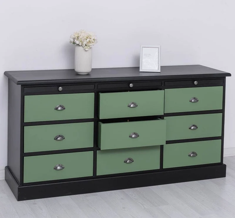 Große Landhauskommode mit neun Schubladen - Sideboard in verschiedenen Farben