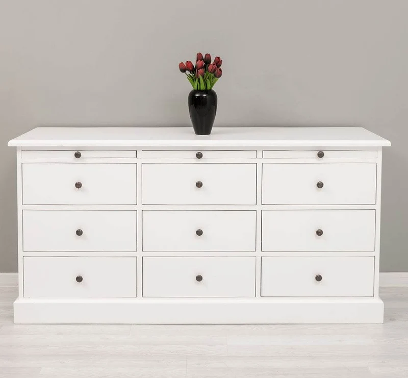 Große Landhauskommode mit neun Schubladen - Sideboard in verschiedenen Farben